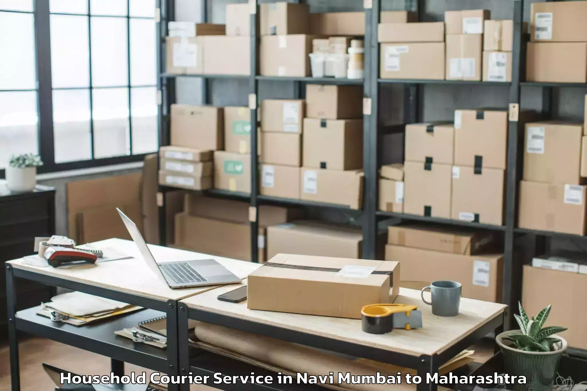 Reliable Navi Mumbai to Mangrulpir Household Courier